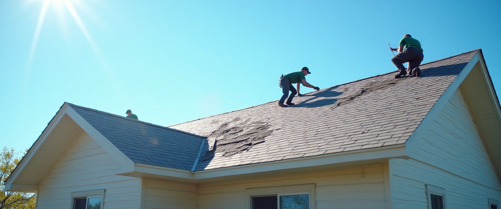 Roof leak repair and flashing inspection in Houston