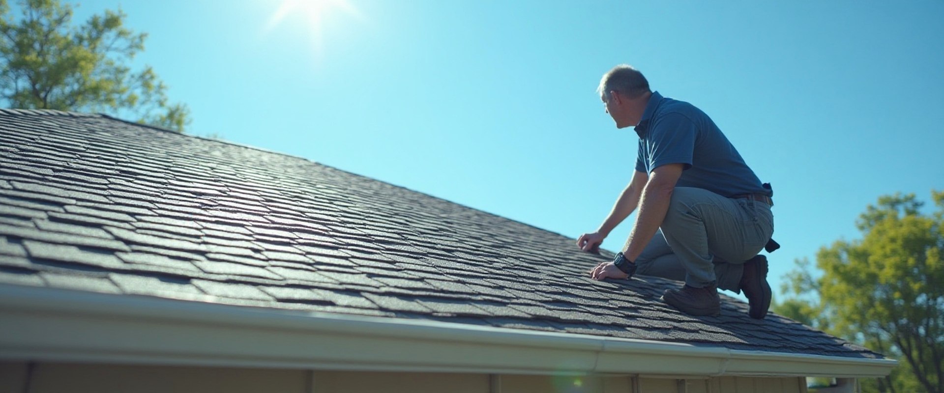 Roof repair on a Pearland, Texas home
